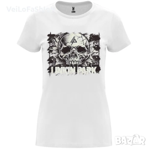Нова дамска тениска на музикалната група Linkin Park в бял цвят
