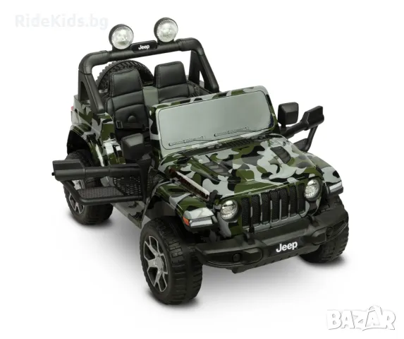 Офроуд акумулаторен автомобил  JEEP RUBICON Камофлаж– 4x4, до 35кг., с дистанционно и LED,, снимка 4 - Детски велосипеди, триколки и коли - 50099656