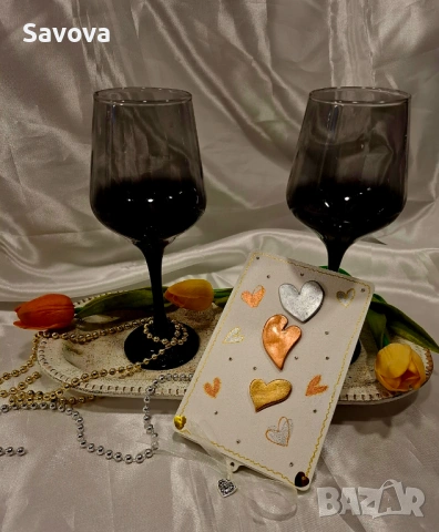 Дървена картичка за пари "Свети Валентин"