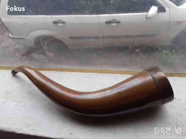 Страхотен голям масивен меден рог - бакър - Уникат, снимка 2 - Антикварни и старинни предмети - 50978479
