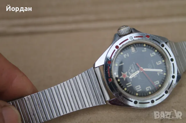 СССР мъжки ръчен часовник ''Восток'' командирски, снимка 8 - Мъжки - 49651879