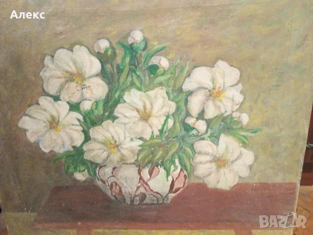 Стара голяма картина натюрморт!, снимка 2 - Картини - 54011547
