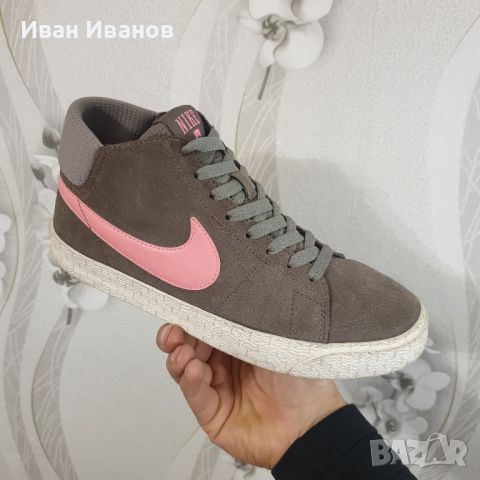 NIKE BLAZER MID LR WMNS DARK MUSHROOM / POLARIZED PINK  номер 41, снимка 9 - Маратонки - 45457022