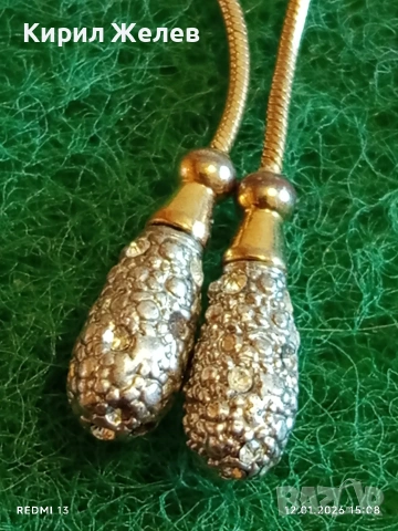 Ефектни линейни сребърни обеци инкростация на кристали Сваровски 53068, снимка 7 - Обеци - 53073647