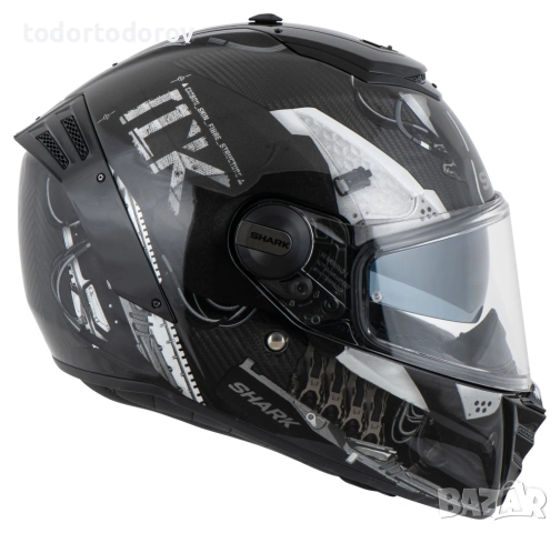 Мото Каска за мотор SHARK SPARTAN RS CARBON XBOT Black/White, снимка 3 - Аксесоари и консумативи - 51895488