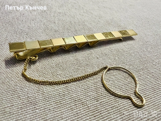 Златна игла за вратовръзка, снимка 4 - Колиета, медальони, синджири - 53991367