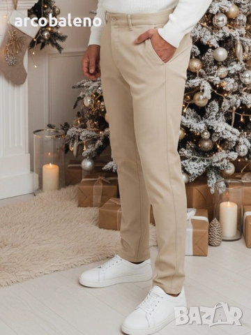 Мъжки бежови панталони, снимка 4 - Панталони - 52887928