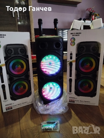 Караоке колона 2х8 инча+подарък флашка 4GB , снимка 2 - Bluetooth тонколони - 52565188