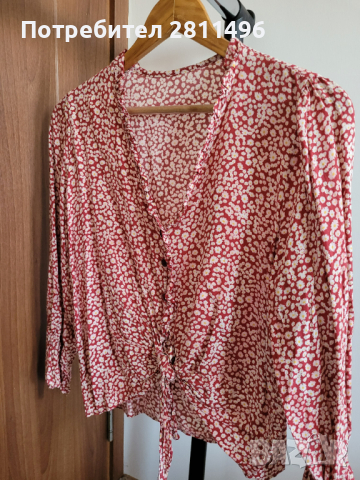 Дамска блуза с флорални мотиви, снимка 2 - Блузи с дълъг ръкав и пуловери - 44954155