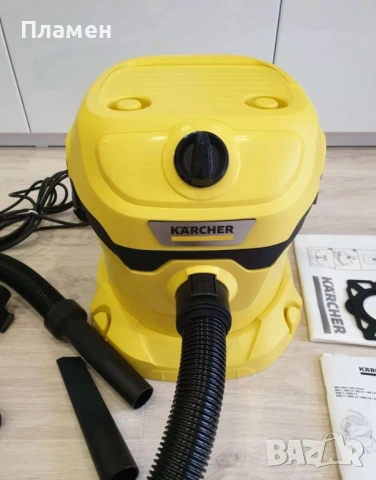 Мултифункционална прахосмукачка KARCHER WD 2 Plus сухо и мокро почиства, снимка 2 - Прахосмукачки - 37774306
