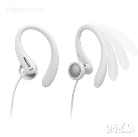 Слушалки PHILIPS Audio Sports Headphones A1105WT/00 с микрофон, снимка 4 - Слушалки, hands-free - 46114230