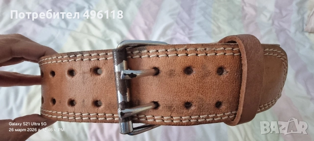 Кожен колан за фитнес, снимка 7 - Спортна екипировка - 53983562