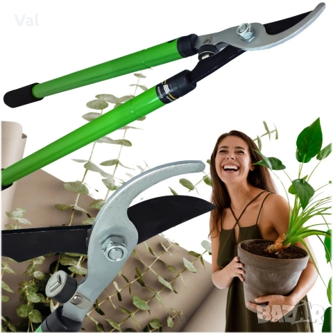 Професионална телескопична градинска ножица за клони, 68 см, HCS стомана с тефлоново покритие, снимка 8 - Други инструменти - 53796502