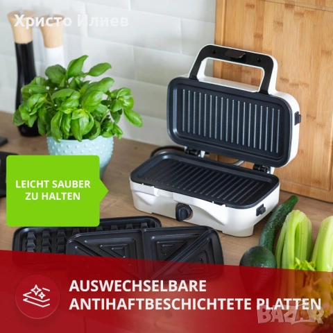 Уред за сандвичи 3 в 1 MPM MOP-33M 1200W Гофретник Сандвич мейкър, снимка 4 - Други - 53582597