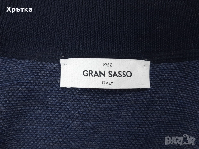 Gran Sasso - Мъжка жилетка с цип от вълна размер 52 / L, снимка 8 - Пуловери - 52558733