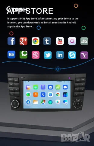 Мултимедия android мерцедес Е клас w211 мерцедес Cls w219, снимка 3 - Аксесоари и консумативи - 50495318