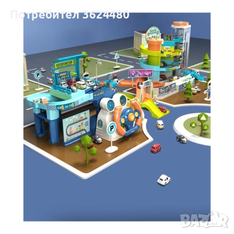 ГОЛЯМА ДВОЙНА ПИСТА ЗА КОЛИЧКИ С АСАНСЬОР И ВОЛАН 3850