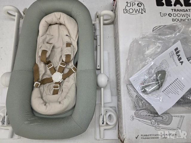 BEABA Бебешка люлка и стол за хранене 2в1, 4 височини, 3 наклона, снимка 10 - Столчета за хранене - 50449002