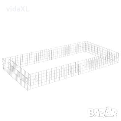 vidaXL Габион повдигната леха, поцинкована стомана, 200x100x20 cм(SKU:151312, снимка 1 - Други - 45318924