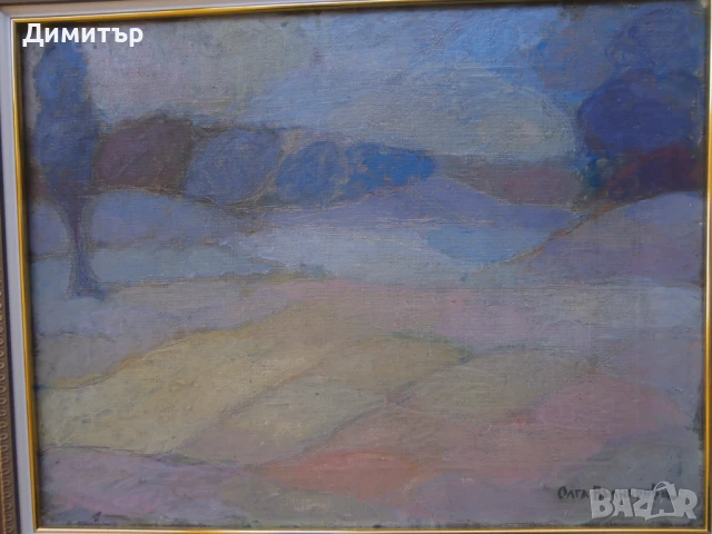 Пейзаж Олага Вълнарова м.б. платно, снимка 2 - Картини - 50985850