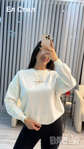 🌸Памучни плътни блузи СК Черно М Л