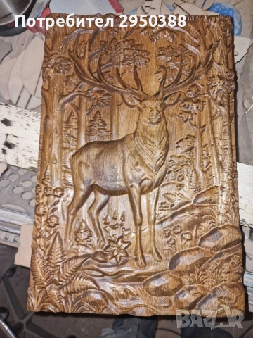 дърворезба елен нов