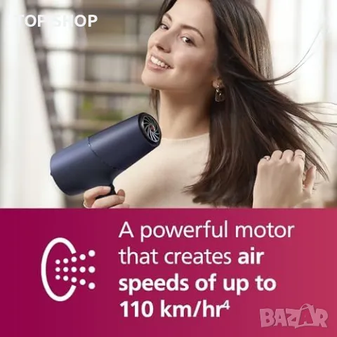 Нов Philips 5000 серия сешоар 2300W бързо и безопасно сушене + дифузер, снимка 2 - Сешоари - 49668512