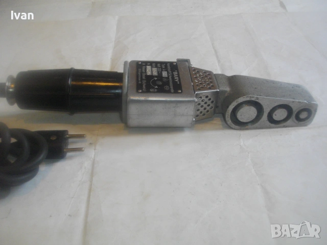 BARY Швейцрска оригинална ел. лепачка поялник за пластмасови тръби с 3 вградени гнезда ф16мм-ф26-ф34