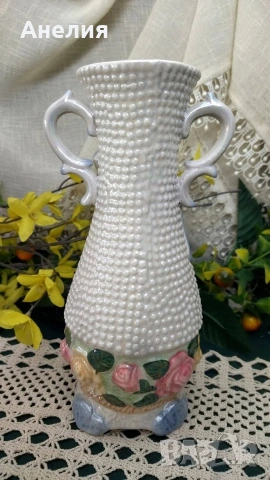 Ваза перлена, седеф, снимка 3 - Декорация за дома - 54149119