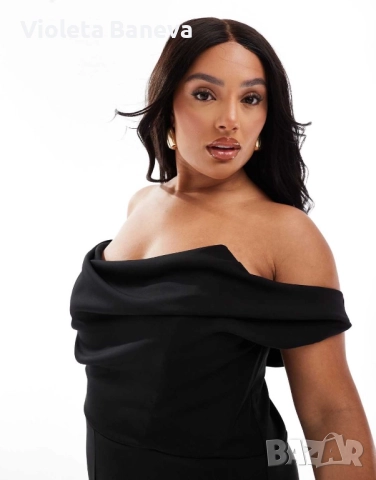 ASOS - дълъг, официален черен гащеризон за пищни дами 