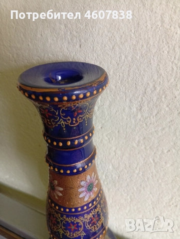 Порцеланов свещник Япония 25 см, снимка 4 - Антикварни и старинни предмети - 52388637