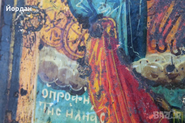 Стара Гръцка икона , снимка 5 - Икони - 50917991