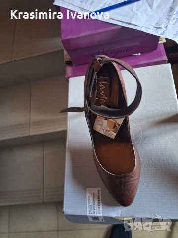 нови обувки естествена кожа кафе
