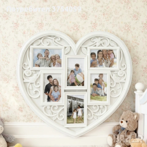 Рамка за снимки сърце - любимите снимки на едно място, снимка 6 - Декорация за дома - 53153218