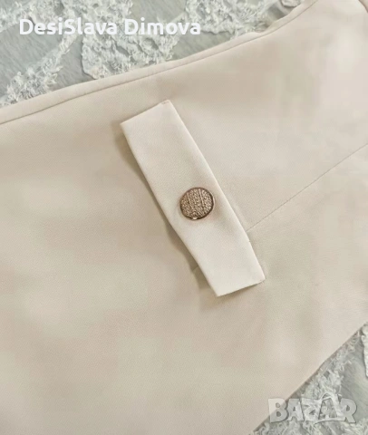 Рокля в цвят шампанско, снимка 4 - Рокли - 53746580