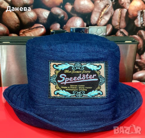 Шапка идиотка от деним 