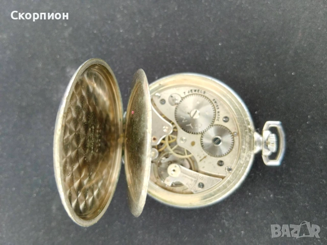  Швейцарски джобен часовник - SYMA  1925г.- 7 JEWELS-SWISS MADE, снимка 5 - Джобни - 46796635