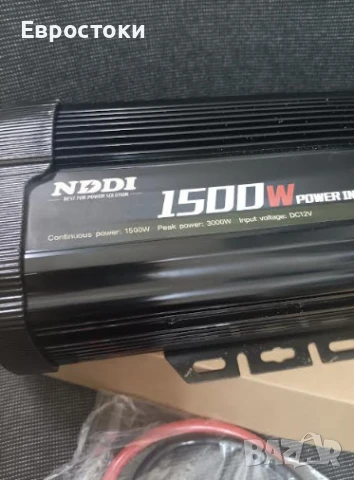 Инвертор NDDI POWER 1500 W преобразувател на напрежение 12 V към 230 V, 3.1 A двоен USB порт, снимка 8 - Аксесоари и консумативи - 50586791