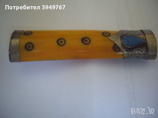 Стара кехлибарена дръжка от нещо., снимка 1 - Други ценни предмети - 45718630