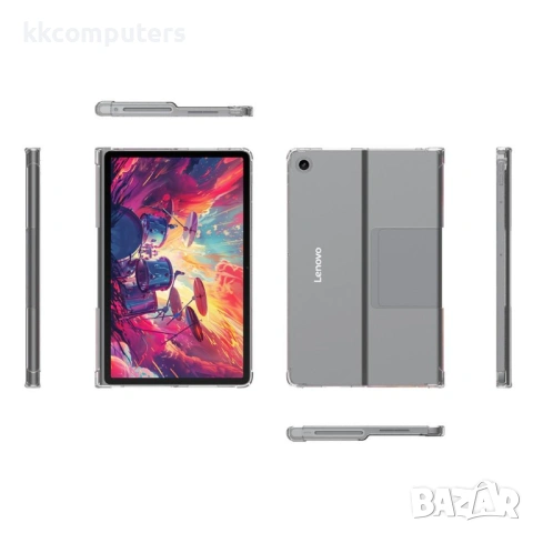 TPU Калъф за Lenovo Tab Plus + Протектор за Екран, 4 AirBag ъгли, Защита на камерата, Прозрачен, снимка 6 - Калъфи, кейсове - 53019373