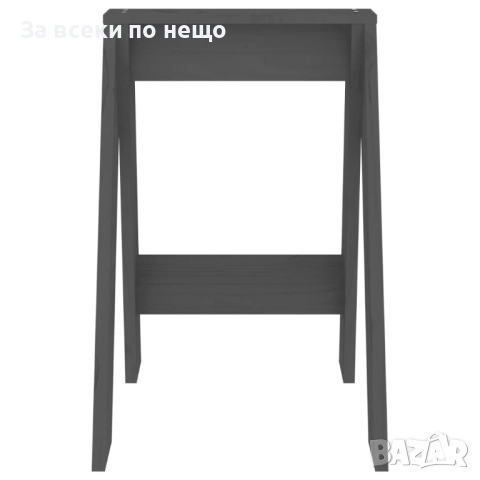 Табуретки, 2 бр, сиви, 40x40x60 см, борово дърво масив Код P1164, снимка 4 - Други стоки за дома - 51705303