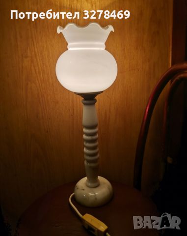 Красива, стара, мраморна лампа! , снимка 5 - Настолни лампи - 45860373
