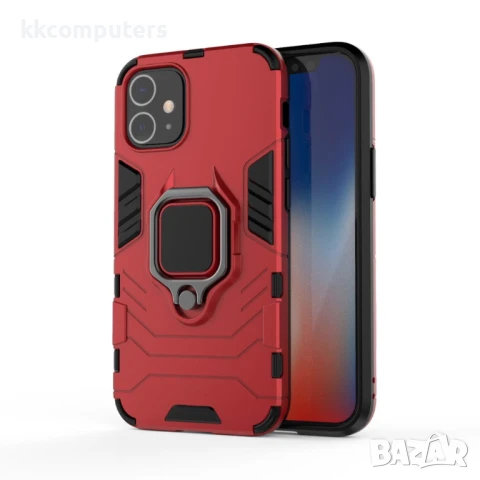 Apple iPhone 12 5.4 inchс Удароустойчив Finger Ring Калъф и Протектор, снимка 11 - Калъфи, кейсове - 51121431