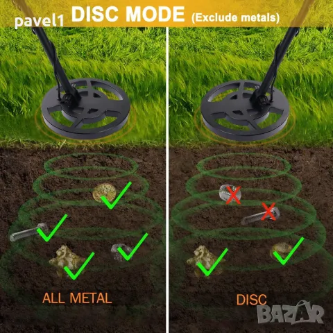 Професионален металотърсач / металдетектор с прецизна функция и режим на диска, макс. 1м. дълбочина, снимка 7 - Друга електроника - 49171296