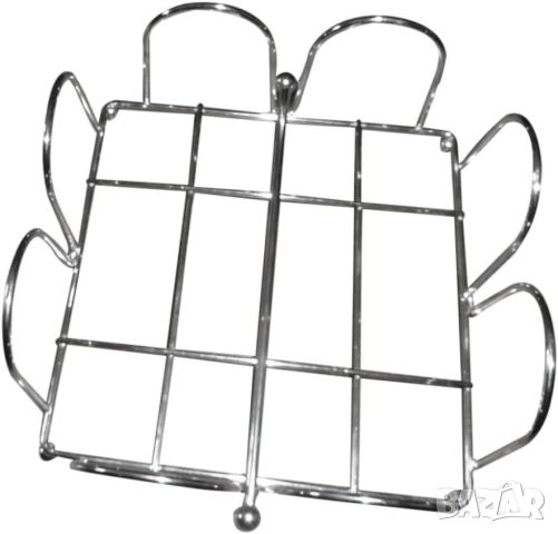 Луксозен метален салфетник в сребристо, ‎18,5 x 1 x 7,62 cm, снимка 7 - Аксесоари за кухня - 46420242