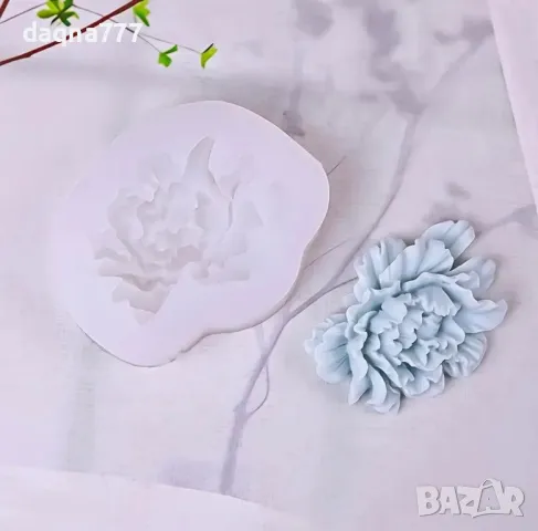 Силиконова роза пион молд, снимка 4 - Други - 50346225