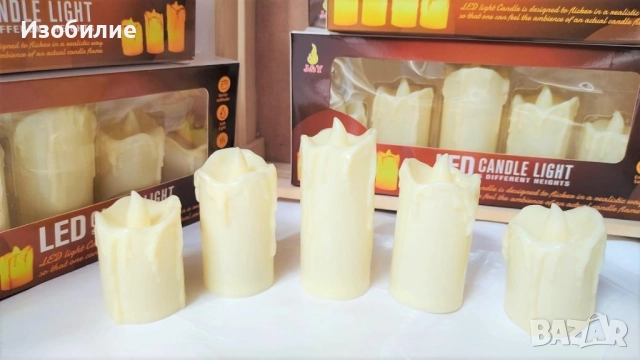 Комплект от 5 бездимни, безпламъчни, работещи с батерии LED чаени свещи Diya за декорация., снимка 6 - Декорация за дома - 52385974