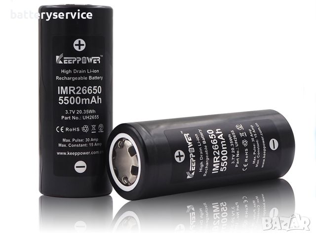 Батерия Keeppower 26650 5500mAh 15A , снимка 2 - Друга електроника - 45420652