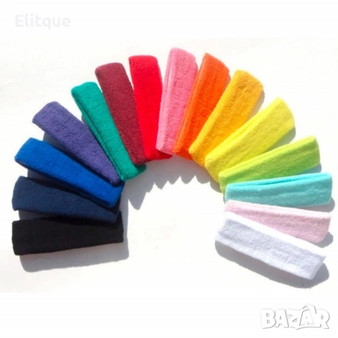 Ластична спортна лента за глава от дишаща материя, абсорбираща влага