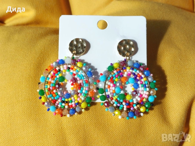 Нови обеци  "Цветен бонбон" и "Пролетно зелено", снимка 8 - Обеци - 53958510